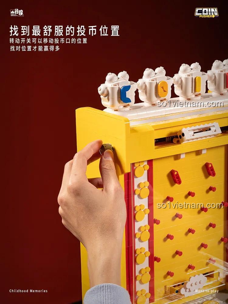 Chi tiết cơ chế Máy Đẩy Xu Điện Tử 小角度 JD044, bộ đồ chơi máy game thùng, đồ chơi phát triển trí tuệ cho bé trai 14 tuổi, giá tốt