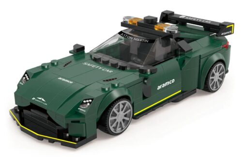 Mô hình xe đua Aston Martin JD059 màu xanh lá, bộ lắp ghép xe hơi STEM cho bé 6 tuổi, đồ chơi lắp ráp tốc độ đỉnh cao