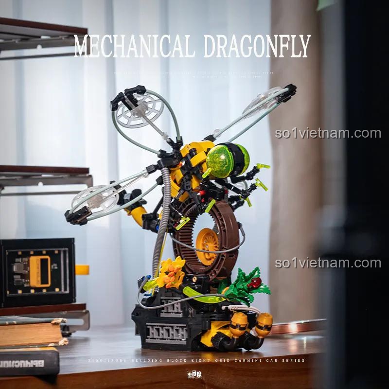 Mô hình Cơ khí Chuồn Chuồn 小角度 JD032 sau khi lắp ráp, thiết kế Steampunk độc đáo, 499 chi tiết, phù hợp cho bé trai 6 tuổi, giá tốt