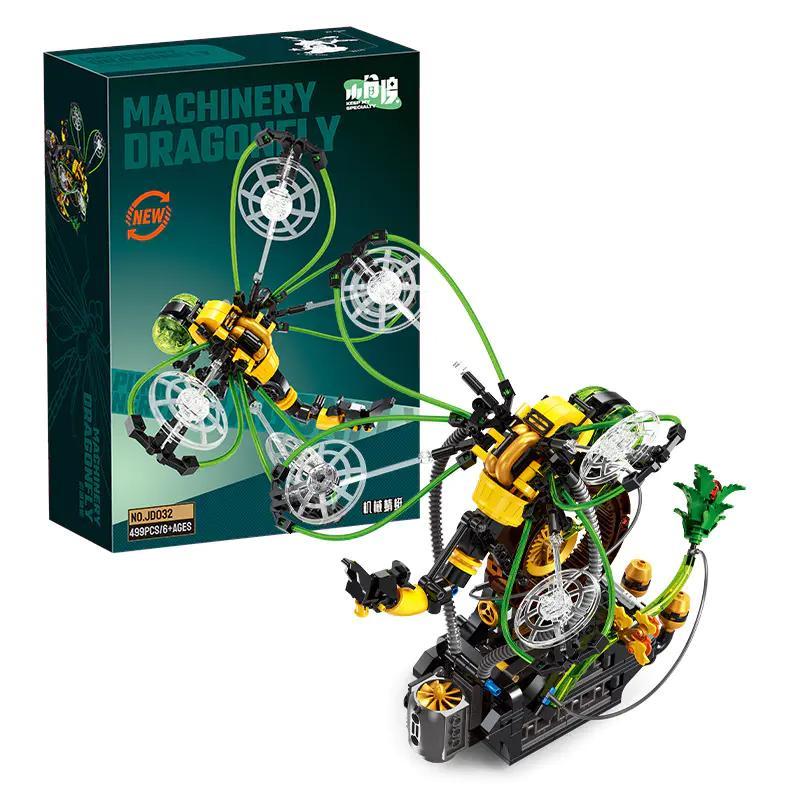 Bộ lắp ghép Cơ khí Chuồn Chuồn 小角度 JD032, mô hình Chuồn Chuồn Steampunk độc đáo, 499 chi tiết, phù hợp cho bé trai 6 tuổi, giá tốt