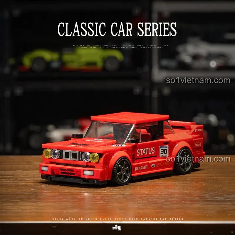 Mô hình xe đua BMW E30 Xiaojiaodu JD066, Bộ lắp ghép xe hơi cho bé trai 6 tuổi, 302 mảnh ghép, Tốc độ Kinh Hoàng, Giá tốt