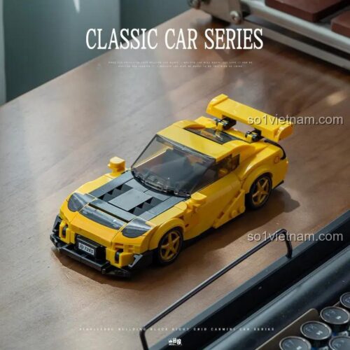 Đồ chơi mô hình Mazda RX7 Xiaojiaodu JD085, bộ lắp ghép xe thể thao cổ điển cho bé trai, chất lượng cao, giá rẻ.
