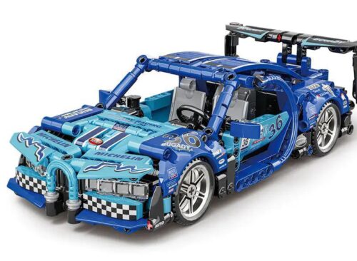 Mô hình Bugatti Chiron Tốc Độ Cao XJ-Block XJ-081D màu xanh dương, chi tiết tinh xảo, cửa mở, vô lăng xoay, động cơ kéo lùi, phù hợp cho bé trai 6 tuổi, giá tốt