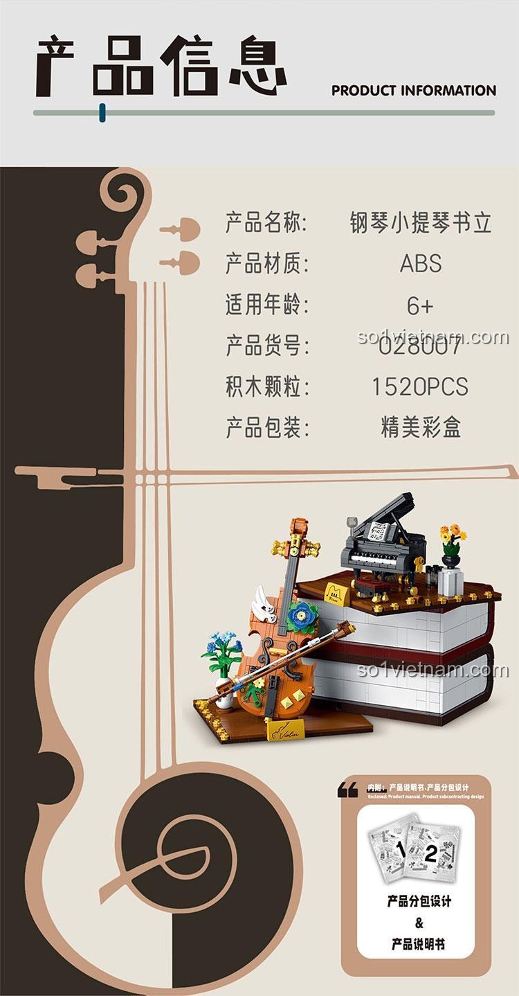 XMORK 028007 Giá Đỡ Sách Nhạc Cụ Mô Hình Lắp Ráp Trang Trí Bàn Làm Việc