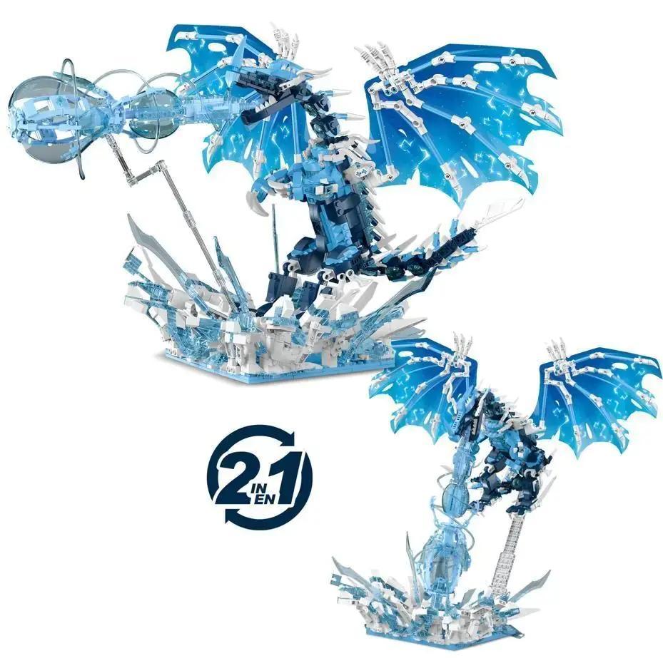 Bộ lắp ghép XMORK 033021 Rồng Băng 1786 mảnh ghép, đồ chơi lắp ghép Rồng Tuyết, mô hình Rồng Băng cho bé trai 6 tuổi, giá tốt.