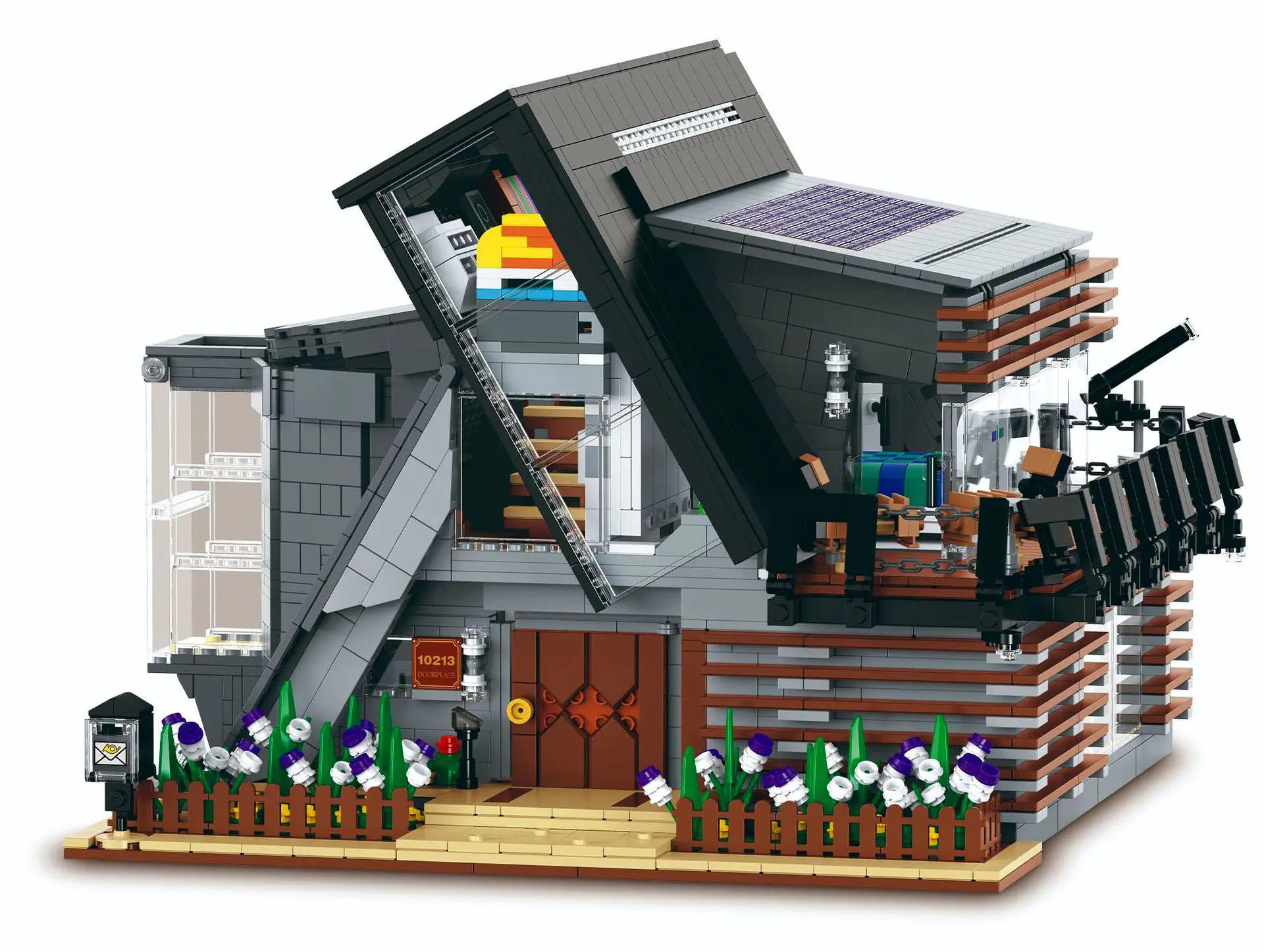 Mô hình Ngôi nhà Lambda XMORK 10213 lắp ráp chi tiết, có đèn LED, thiết kế phân tầng độc đáo, nội thất đầy đủ, phù hợp cho bé 6 tuổi trở lên.