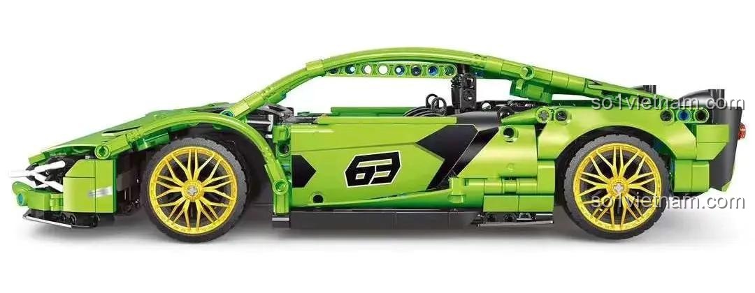 Mô hình xe Lamborghini Centenario Xanh Lá XS Brick X220901 - Cửa mở