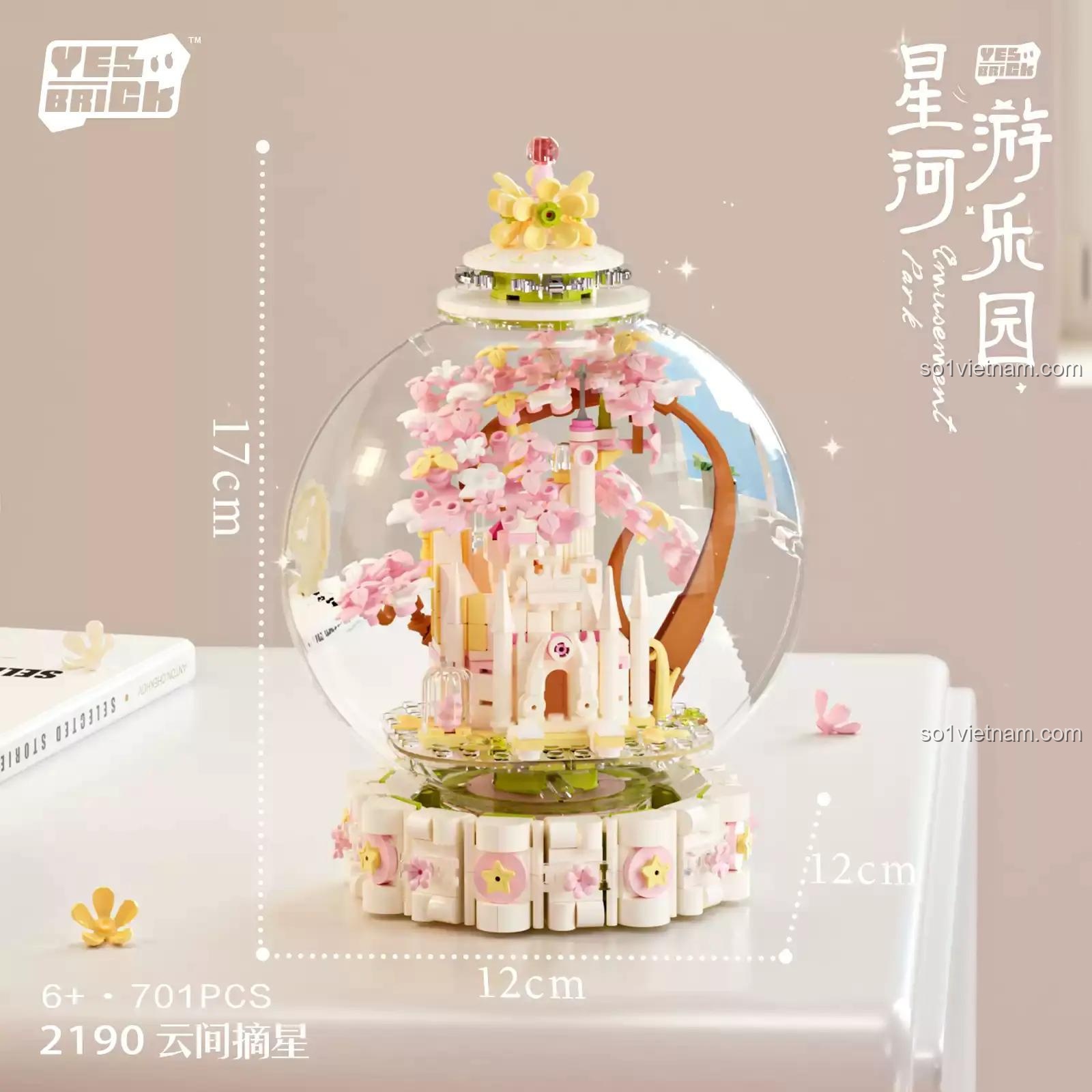 Kích thước mô hình YES BRICK 2190 Ngôi nhà mơ ước