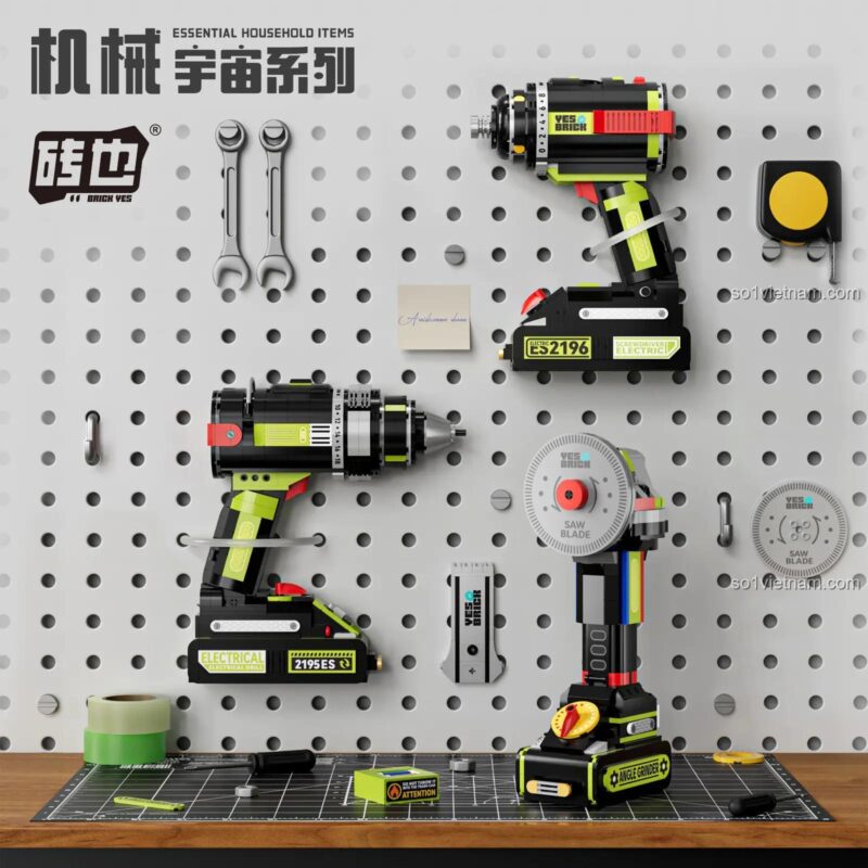 YES BRICK 2194 Máy Mài Góc Các Bộ Đồ Chơi Dụng Cụ