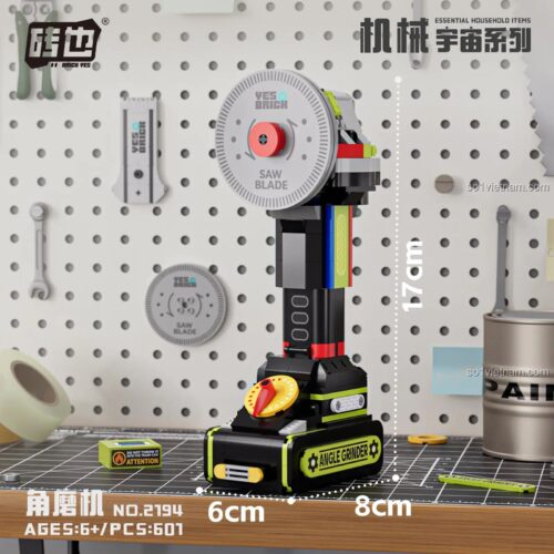 YES BRICK 2194 Máy Mài Góc Kích Thước Mô Hình 6x8x17cm