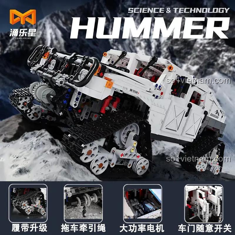 Chi tiết cửa bộ lắp ghép Xe Hummer Bánh Xích Yongle Xing 11044