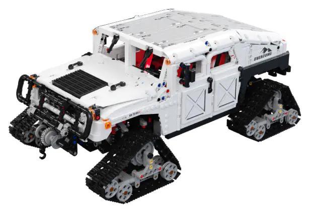 Xe Hummer Bánh Xích Yongle Xing 11044 điều khiển từ xa, tỉ lệ 1:8, 3088 chi tiết, màu trắng