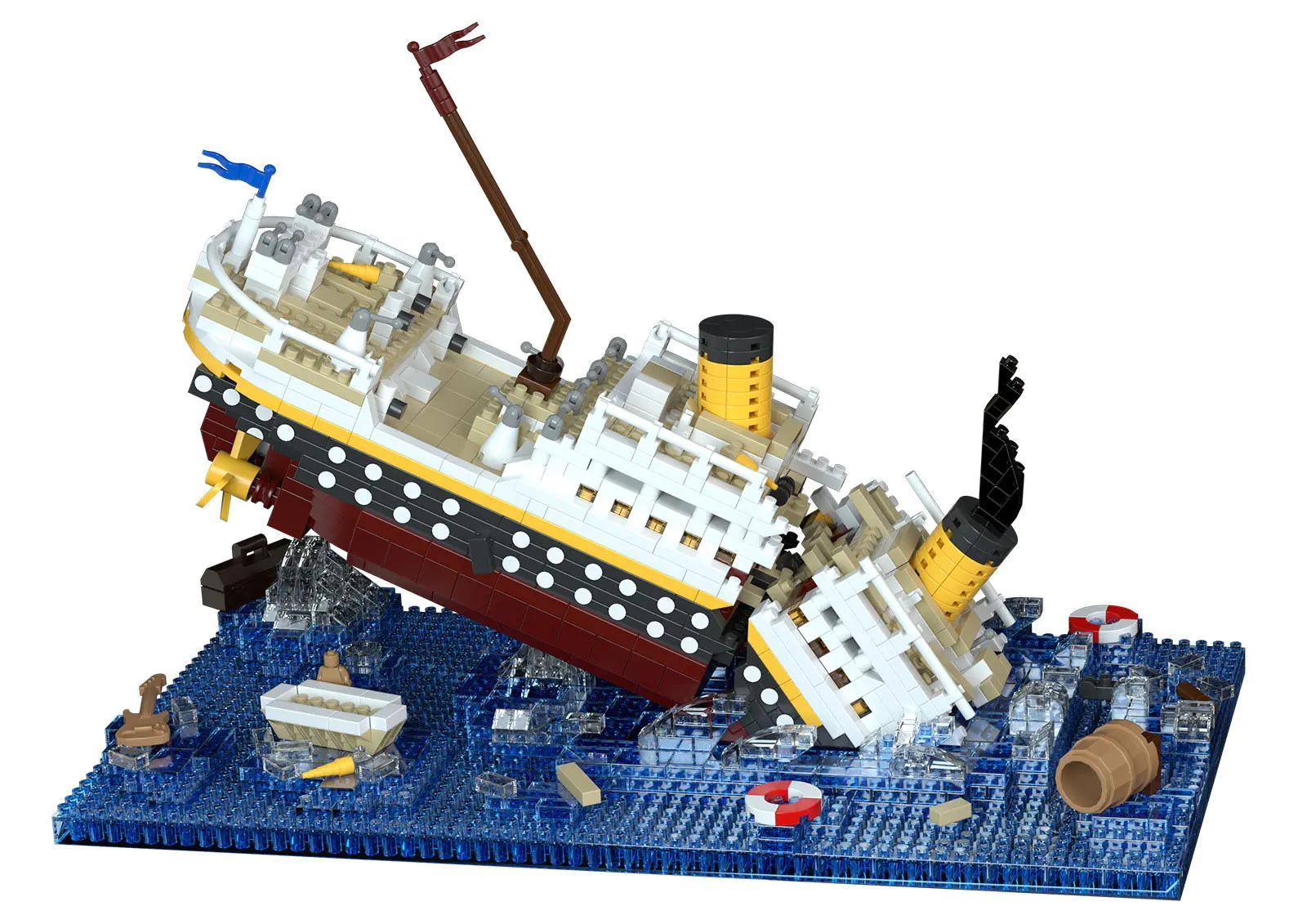 予高 P3123 Tàu Titanic Chìm bộ lắp ghép mô phỏng cảnh chìm tàu, 2308 mảnh, đồ chơi giáo dục cho bé trai 14 tuổi, giá tốt