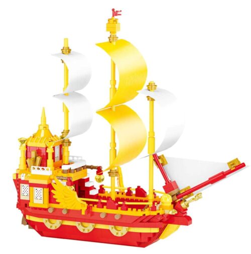 YUKO P1198 Thuyền Cổ Trung Hoa bộ lắp ghép 1040 Mảnh Ghép Tinh Xảo