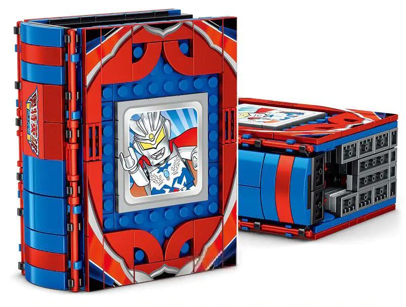 Bộ lắp ghép sách Ultraman YZ YZ7073 có minifigure Ultraman, đồ chơi xây dựng cho bé trai 6 tuổi