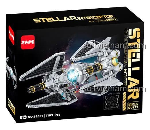 Hộp sản phẩm bộ lắp ghép ZAPE 98001 Tàu đánh chặn Stellar Interceptor, thiết kế đẹp mắt, đồ chơi Star Wars chất lượng cao, giá hời