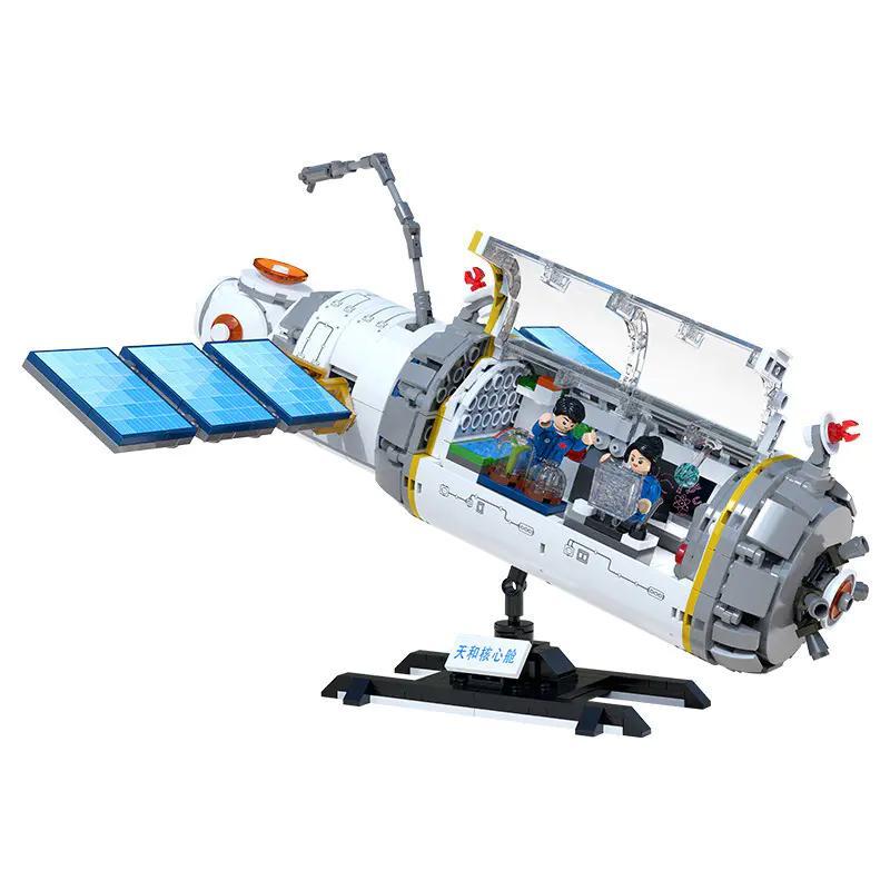 Hộp bộ đồ chơi lắp ghép ZDEL DL-10301 Trạm Vũ trụ Thiên Hòa 807 chi tiết, quà tặng bé trai 5 tuổi, giá rẻ.