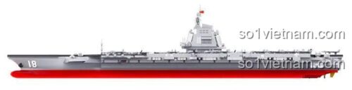 Mô hình Tàu Sân Bay 003 ZDEL DL-40023 nhìn từ cạnh bên, bộ lắp ghép Hàng không Mẫu hạm Phúc Kiến chi tiết, đồ chơi xây dựng Tàu chiến Phúc Kiến cho bé trai 5 tuổi