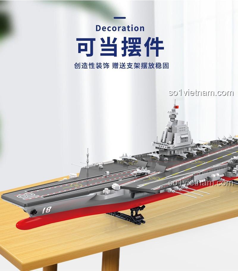 Mô hình ZDEL DL-40023 Tàu Sân Bay Phúc Kiến 003 có thể dùng làm vật trang trí, đồ chơi mô hình Hàng không Mẫu hạm Phúc Kiến, giá trị cao