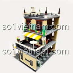 Mô hình kiến trúc Zhe Gao QL0935 với tháp đồng hồ cổ điển, đồ chơi xây dựng Tòa nhà modular độc đáo, thu hút bé trai và bé gái 6 tuổi, chất lượng cao.