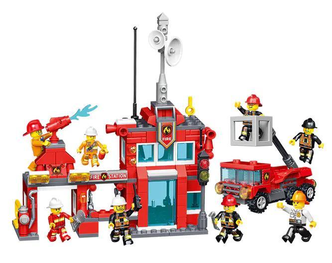 Bộ lắp ghép Trụ sở Cứu hỏa, đồ chơi lắp ráp Đội Cứu hỏa, Zhe Gao QL2263, Trạm Cứu Hỏa Zhe Gao cho bé trai 6 tuổi, giá tốt.