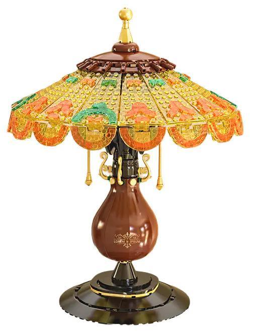 ZHEGAO 00398 Đèn Bàn Cổ Điển, bộ lắp ghép Đèn Bàn Cổ Điển, mô hình trang trí có đèn LED, phù hợp bé trai bé gái 6 tuổi, giá tốt