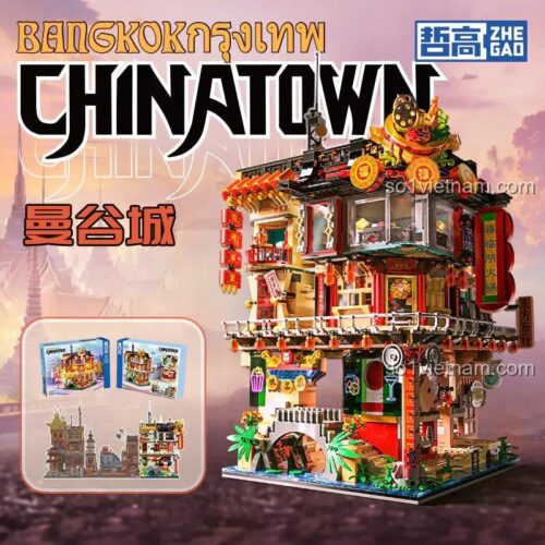 Hộp sản phẩm Khu Phố Tàu Bangkok ZHEGAO 00426, bộ lắp ghép 4653 chi tiết, đồ chơi xây dựng cho bé 6 tuổi