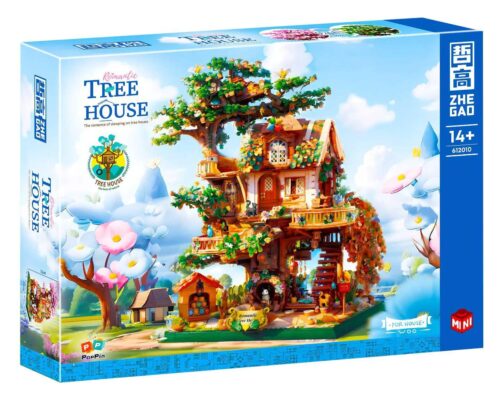 Hộp sản phẩm bộ lắp ghép Mô hình Ngôi Nhà Trên Cây ZHEGAO 612010, món quà ý nghĩa cho con gái 14 tuổi.
