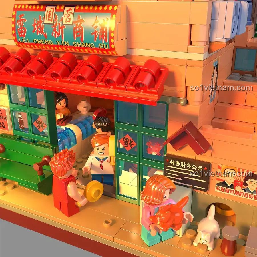 Sân vườn trong bộ lắp ghép ZHEGAO 612015 Phố Cổ