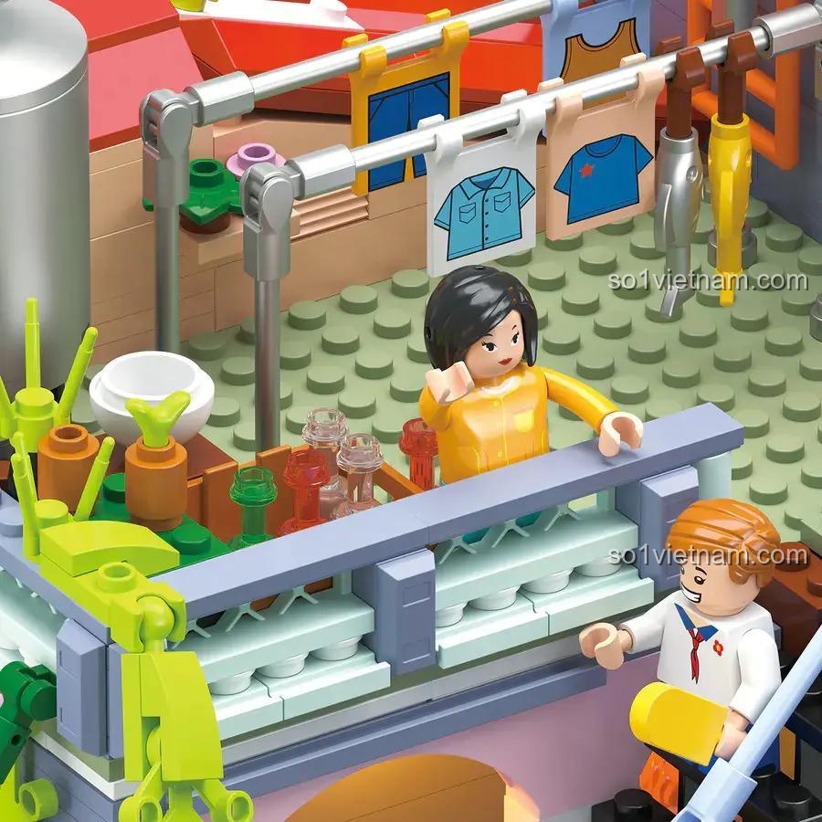 Cửa sổ trong bộ lắp ghép ZHEGAO 612015 Phố Cổ