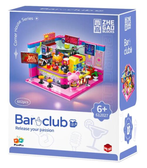 bộ lắp ghép Quán Bar Club ZHEGAO 612027 hộp sản phẩm, đồ chơi mô hình ZHEGAO cho bé gái 6 tuổi, giá tốt