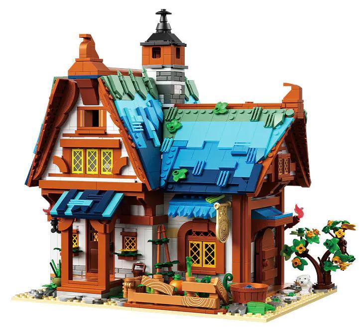 Mô hình Dinh thự Cổ Trung Cổ ZHEGAO 613010 lắp ráp chi tiết, kiến trúc Trung Cổ, 1749 mảnh ghép, độ tuổi 14+