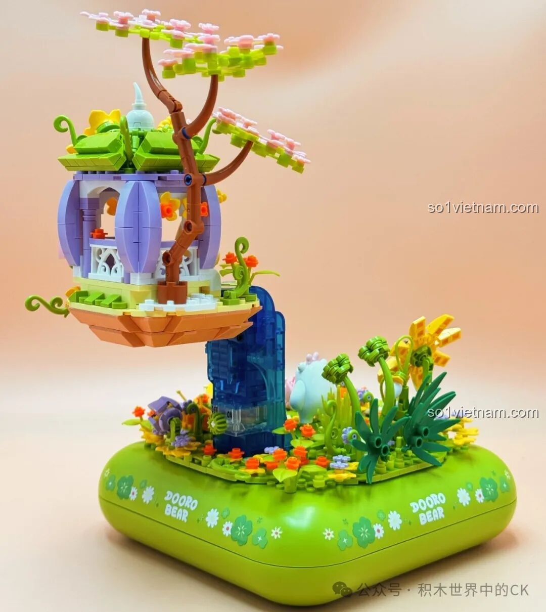 Lắp ráp cây hoa trên cao cho bộ ZHEGAO 661007 