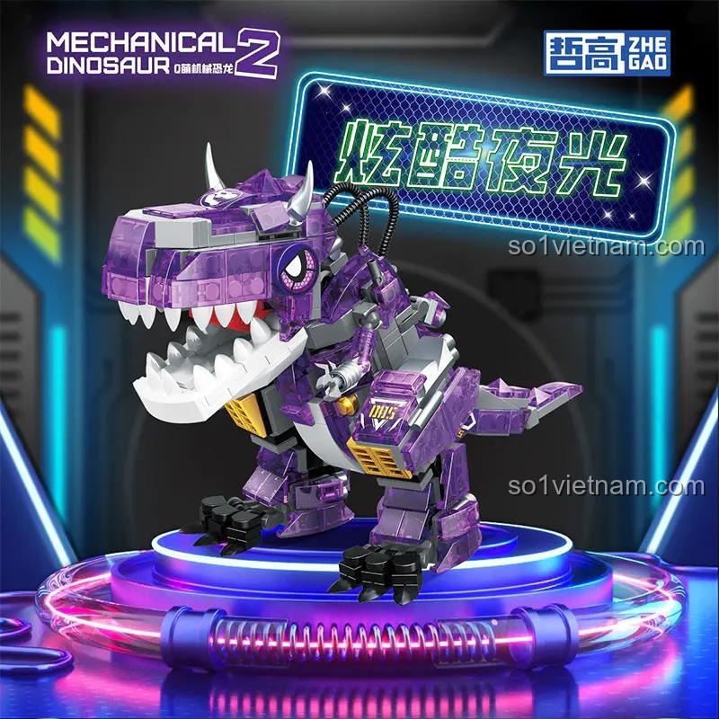 ZHEGAO 662005 Khủng long Tím Cơ khí Phát sáng