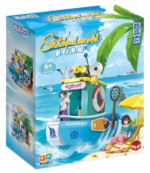 Hộp bộ đồ chơi ZHEGAO 662020 Thuyền Buồm Mùa Hè, mô hình thuyền buồm mùa hè, 650 mảnh, độ tuổi 6+