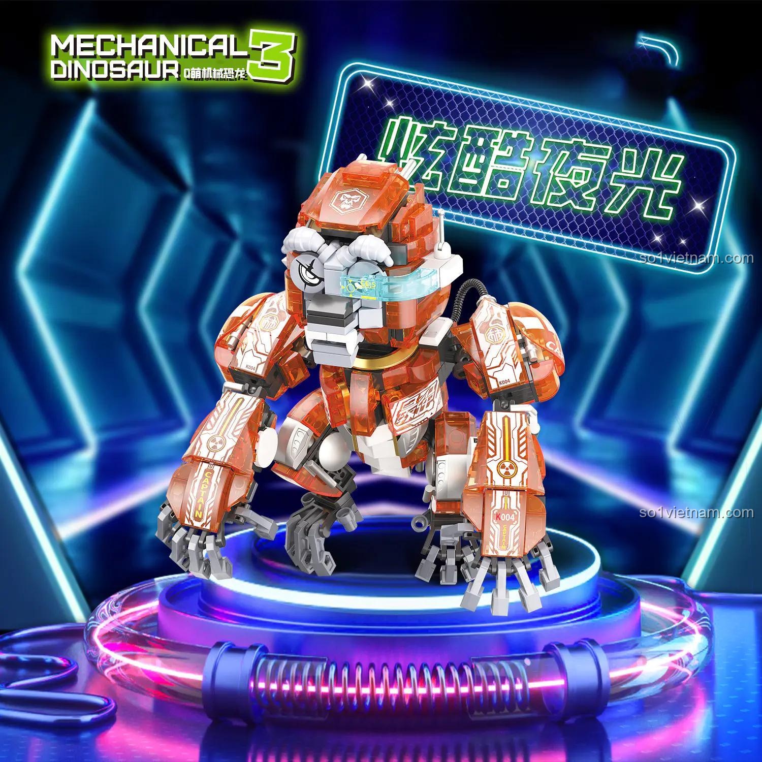 ZHEGAO 662022 Khủng long cơ khí Destroyer Dragon, bộ lắp ghép 3310 chi tiết, đồ chơi giáo dục STEM