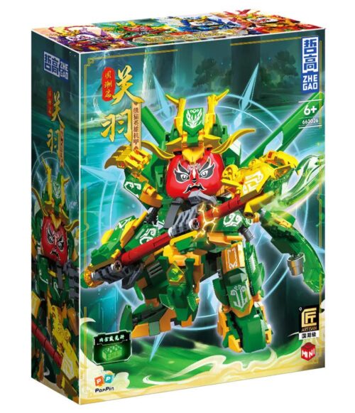 Hộp sản phẩm ZHEGAO 662026 Guan Yu Panda Hero Mech - Bộ lắp ghép robot Gấu trúc Guan Yu
