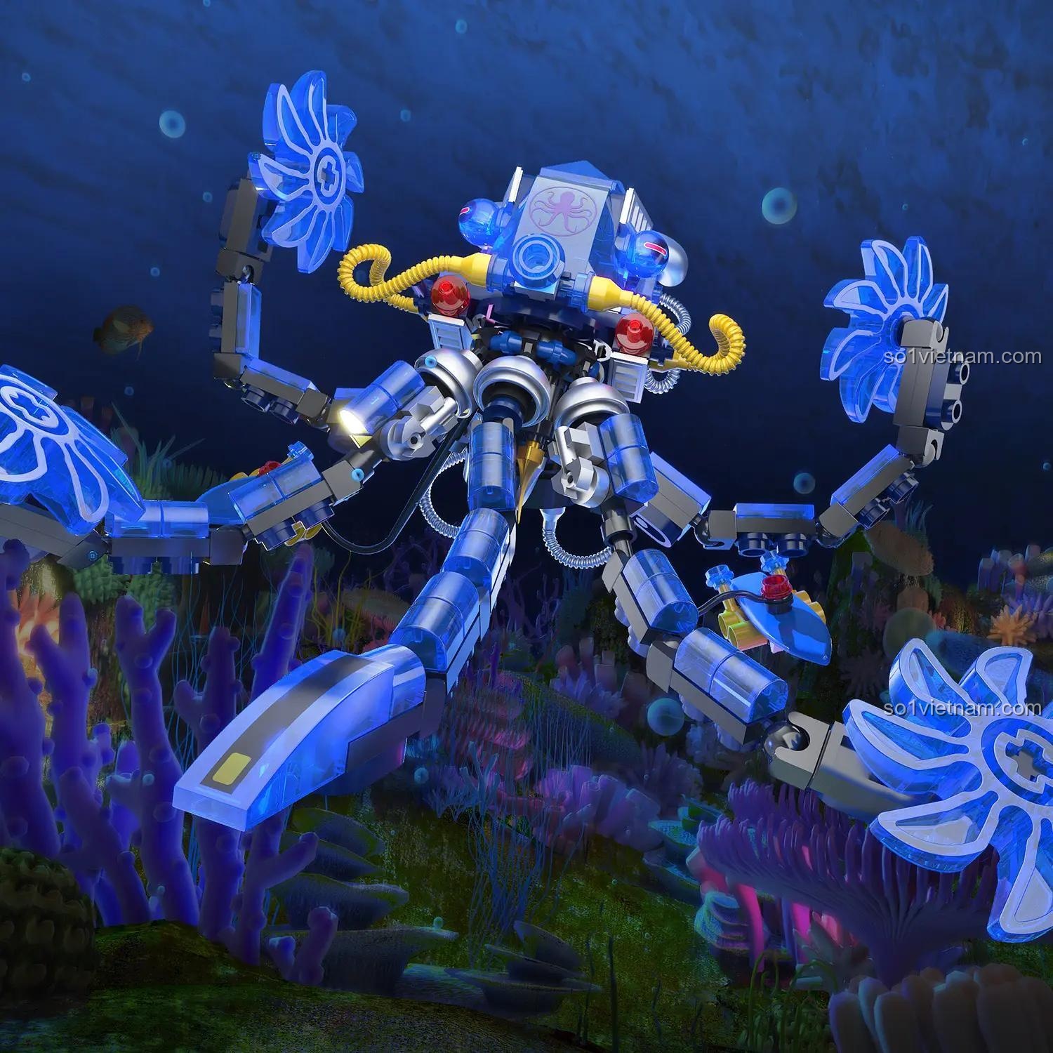 Mô hình rùa xanh lắp ráp từ bộ ZHEGAO 662037