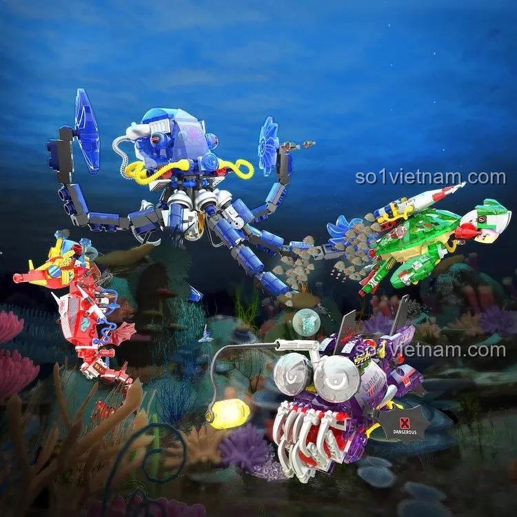 Mô hình sinh vật biển ZHEGAO 662037 trong môi trường dưới nước