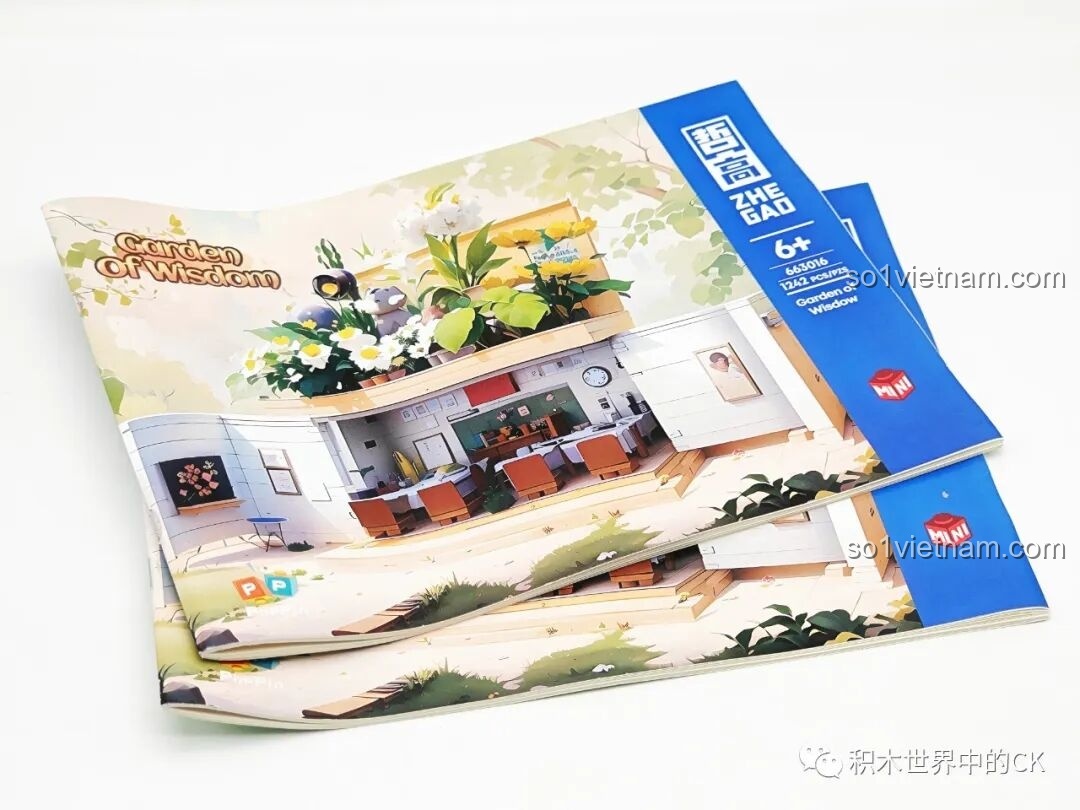 Sách hướng dẫn lắp ráp đi kèm bộ ZHEGAO 663016 Vườn Trí Tuệ