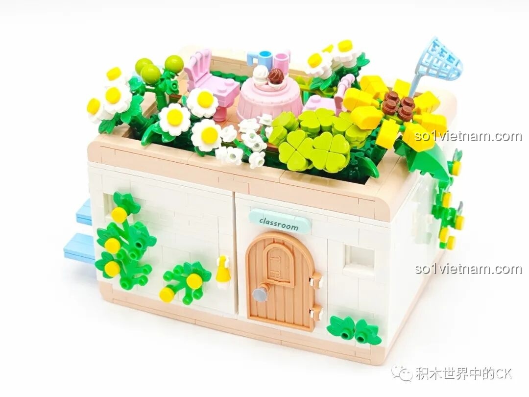 Mô hình lớp học hoàn thiện của bộ ZHEGAO 663016 Vườn Trí Tuệ