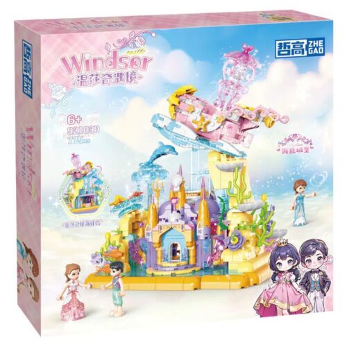 Hộp bộ lắp ghép Lâu đài Dưới biển Windsor ZHEGAO 921030, đồ chơi cho bé gái 6 tuổi giá rẻ, món quà sinh nhật ý nghĩa.
