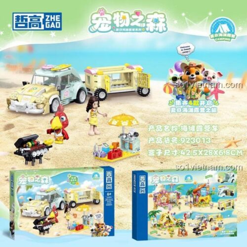 hộp bộ lắp ghép ZHEGAO 923013 Xe Cắm Trại Mùa Hè, chất lượng cao