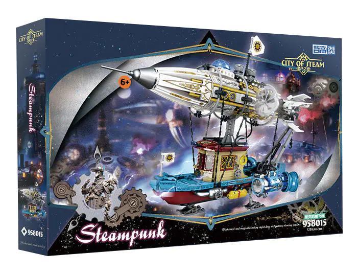 Hộp đồ chơi lắp ráp ZHEGAO 958015 Phi thuyền Steampunk, 1256 mảnh, quà tặng cho con trai 12 tuổi. Một lựa chọn giá rẻ, chất lượng cao.