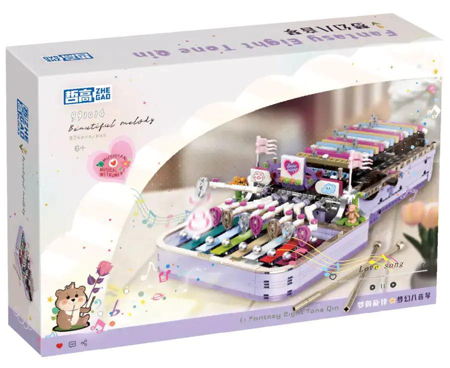 Đàn Bát Âm Mộng Ảo cho bé gái, hộp sản phẩm đẹp mắt, đồ chơi lắp ráp cho con gái 6 tuổi, giá tốt