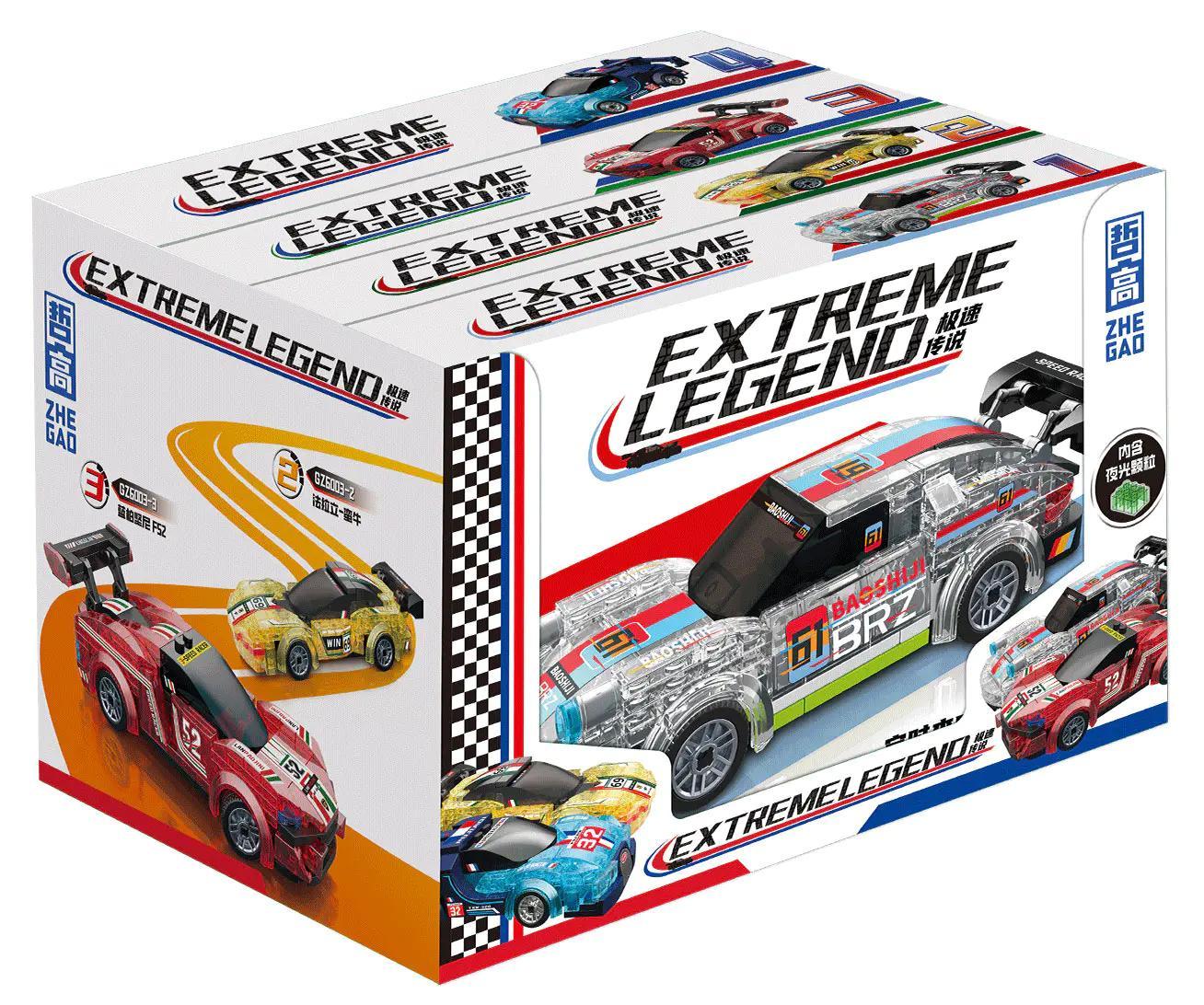 Bộ lắp ghép Xe Đua Huyền Thoại Tốc Độ ZHEGAO GZ6003, 4 kiểu xe đua phát sáng độc đáo, đồ chơi lắp ráp cho bé trai 6 tuổi, giá tốt.