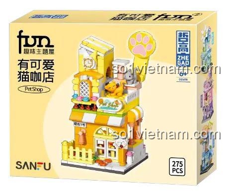 bộ đồ chơi Quán cà phê mèo Zhegao giá trị cao cho bé gái 6 tuổi