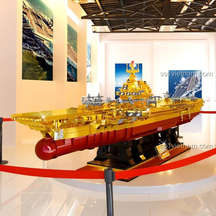 Đồ chơi lắp ráp Tàu sân bay số 18 ZHEGAO 8888A, mô hình tàu sân bay Trung Quốc, quà tặng ý nghĩa cho bé trai 6 tuổi
