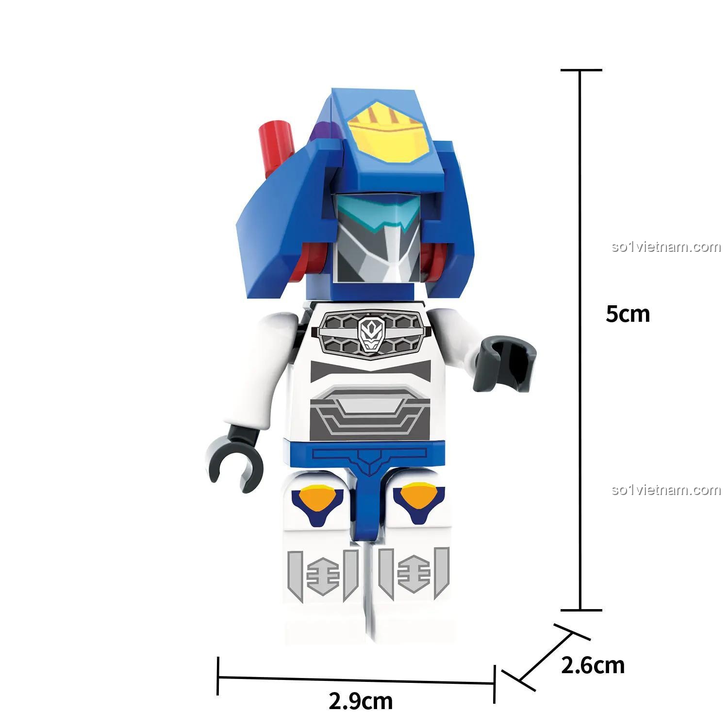 Bộ lắp ghép ZHEGAO KB2008 robot biến hình Carbot xanh trắng, kích thước 5cm, đồ chơi sưu tầm độc đáo cho bé trai 6 tuổi, giá tốt.