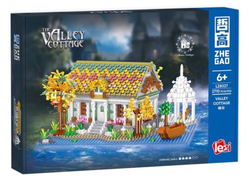 Hộp sản phẩm ZHEGAO LZ8327 Dinh Thự Thung Lũng, bộ lắp ghép mini block 2710 mảnh cho bé 6 tuổi